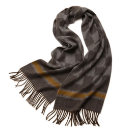 Luxury 100% Cashmere Scarf – Soft & Warm Wrap for Men & Women – Charcoal